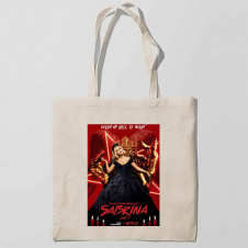 Эко-сумка шоппер с принтом Леденящие душу приключения Сабрины - Chilling Adventures of Sabrina Кавун Бежевый