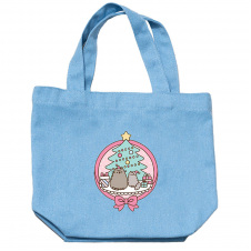 Детская эко-сумка 2Life Pusheen cat Кот новый год 25х22 см Голубой (v-12160)