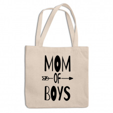 Эко-сумка шоппер с принтом "Mom Of Boys. Мама мальчиков" Кавун ЭСШ001382