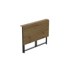 Стол раскладной Морис 900 Ferrum-decor 75x90x50 см Черно-бежевый (MORI906) Ивано-Франковск