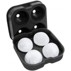 Форма для льда силиконовая Ice Шар 4 ячейки 12х12х4,5 см Черный (C051354) Дніпро