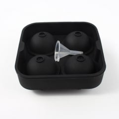 Форма для льда силиконовая Ice Шар 4 ячейки 12х12х4,5 см Черный (C051354) Дніпро