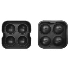 Форма для льда силиконовая Ice Шар 4 ячейки 12х12х4,5 см Черный (C051354) Дніпро