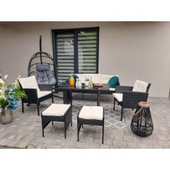 Комплект мебели GardenLine VADUZ Черно-белый 6 шт Одесса