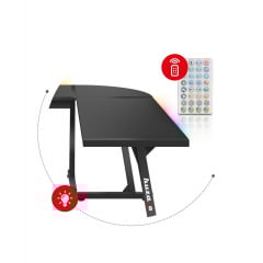 Компьютерный стол huzaro Hero 6.0 RGB LED 147x112x74 см Black Київ