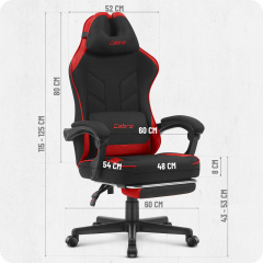 Компьютерное кресло CABRO C504 Black-Red (5907196010255) Киев