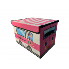Ящик для хранения игрушек и вещей автобус розовый ice cream HMD 216-10228678 Новомиколаївка