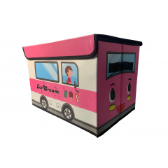 Ящик для хранения игрушек и вещей автобус розовый ice cream HMD 216-10228678 Новомиколаївка
