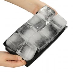Форма для льда силиконовая Ice с крышкой Кубики 8 ячеек 21x11.5x5 см Черный (С051353) Молочанск