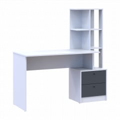 Офисный стол Doros Т7 136х55х138 см Бело-графитовый (41516058) Ровно