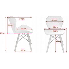 Кресло Jumi Scandinavian Design 73х46 см Black Киев