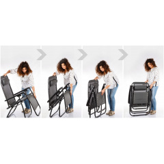 Комплект шезлонгов Garden Line Relax до 130 кг Black 2 шт Вишневе