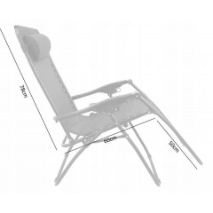 Комплект шезлонгов Garden Line Relax до 130 кг Black 2 шт Вишневе