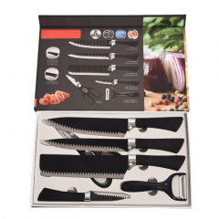 Профессиональный набор ножей Smart Carbon Kitchen 6in1 Черный CPK 4787 Киев