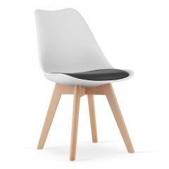 Кресло LEOBERT Mark 47х81.5 см White-Black Черкассы