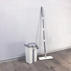 Комплект для уборки 2в1 No Brand Cleaning Kit швабра Лентяйка со складной ручкой и ведро с автоматическим отжимом Геническ