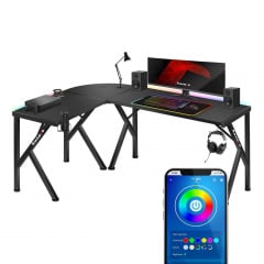 Компьютерный стол huzaro Hero 6.3 RGB 154x48x74 см Black Ізмаїл