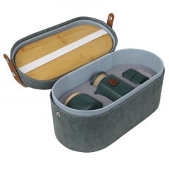 Дорожный набор для чайной церемонии No Brand 45521 Dark Green 7 шт 12953-83107 Ровно