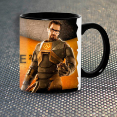 Чашка Fan Girl Гордон Фримен Half-Life 3 New (14431) 330 мл Черный Львов