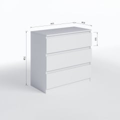 Комод No Brand FT-214 80x40x75.5 см Антрацит-белый (8886585) Измаил