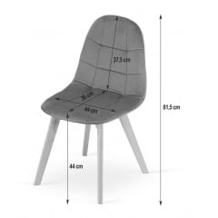 Кресло Jumi Colin 81.5х44 см Grey Дрогобыч