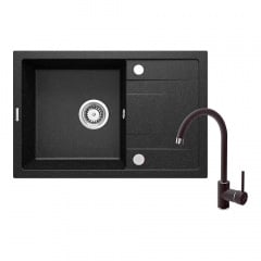 Набір для кухні Deante Corio, гранітна мийка ZRC_2113 + зміш. BEN_262M, графіт (ZRCA2113) Свеса
