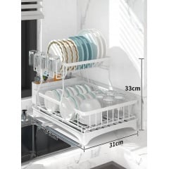 Сушилка для посуды с ковриком DRT К5 44х31 см Белый (H051322) Дрогобыч
