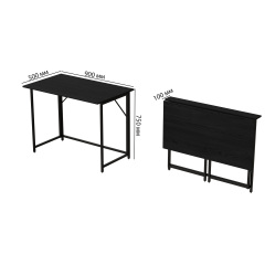 Стол раскладной Морис 900 Ferrum-decor 75x90x50 см Черный (MORI903) Одесса