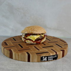 Доска разделочная торцевая круглая Gorillas BBQ DS26 30 см Светло-коричневый (5226) Запорожье