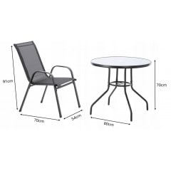Комплект садовой мебели GardenLine Verona-4 Grey круглый стол 5 шт Лубны