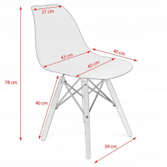 Кресло Jumi Plastic Chair 78х45 см White Тернополь