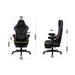 Компьютерное кресло huzaro Force 4.6 RGB Black Ужгород