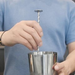 Набор барных коктейльных ложек ТМ из нержавеющей стали 25,5 см 3 шт Серебристый (С051370-3) Житомир