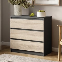 Комод No Brand FT-214 80x40x75.5 см Антрацит-дуб сонома (25195283) Виноградов