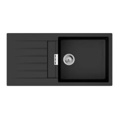 Мийка кухонна Hansgrohe S52, граніт, з крилом, накладна, чорний (43358170) Пологи