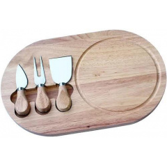 Сырная доска SNT c сырными приборами 33х18 см Бежевый (8835) Ужгород
