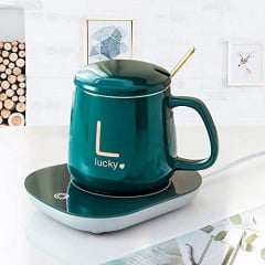 Керамическая чашка Lucky с подогревом 350 мл Зеленый Чернигов