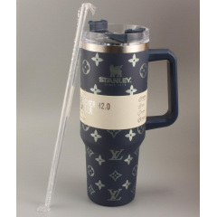 Термокружка Stanley Quencher H2.0 Tumbler 1,18 л Navy Blue Monogram KT6007836 Кропивницкий
