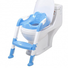Накладка на унитаз с лесенкой 2 в 1 Baby Assistant DA6813 Голубо-белый Київ