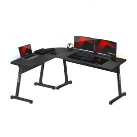 Компьютерный стол huzaro Hero 6.0 RGB LED 147x112x74 см Black
