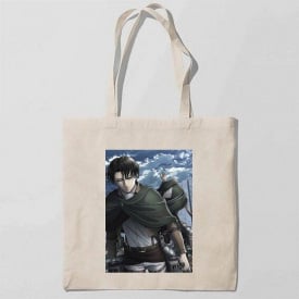 Эко-сумка шоппер с принтом Attack on Titan - Вторжение титанов 20 Кавун Бежевый