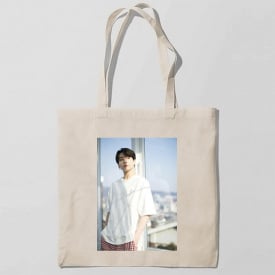 Эко-сумка шоппер с принтом Твой похититель Чон Чонгук - Jungkook Jeon Кавун Бежевый