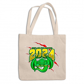 Эко-сумка шоппер с новогодним принтом "Year of the Dragon 2024. Дракон 2024" Кавун ЭСШ001314