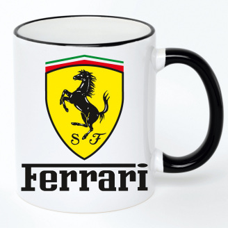 Чашка No Brand Ferrari 330 мл Белый (chaska-ab-10-13)