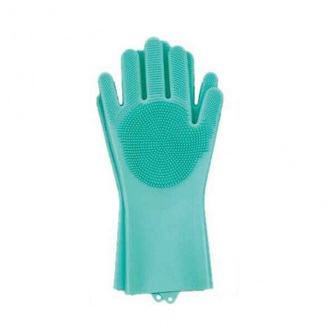 Перчатки силиконовые многофункциональные Kitchen Gloves for washing dishes Green (do038-hbr)