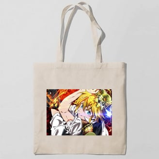 Эко-сумка шоппер с принтом Семь смертных грехов Nanatsu no Taizai The Seven Deadly Sins 2 Кавун Бежевый