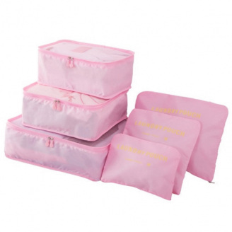 Набор дорожных органайзеров UKC Laundry Pouch Travel 6 шт Розовый