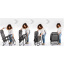 Комплект шезлонгов Garden Line Relax до 130 кг Black 2 шт Вишневе