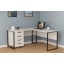 Стол угловой офисный Tobi Sho LOFT Iceberg СУЛА/2-1 с 4 ящиками столешница 18 мм, 1400х1200х750 Дуб крафт белый Кропивницкий