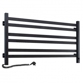 Електрична рушникосушка сталева Navin Авангард 900x500 Л Сенсор чорний муар